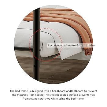 Amazon.com: WJORATA Metal Platform King Bed Frame with